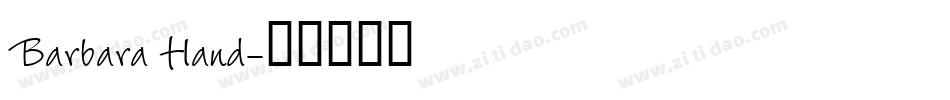 Barbara Hand字体转换